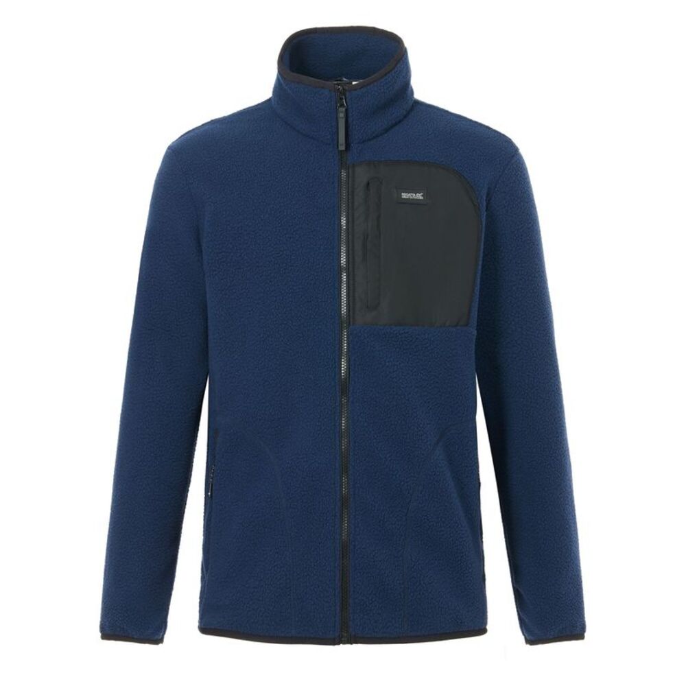 Regatta Mens Frankie Borg Fleece Jacket / Navy/Black